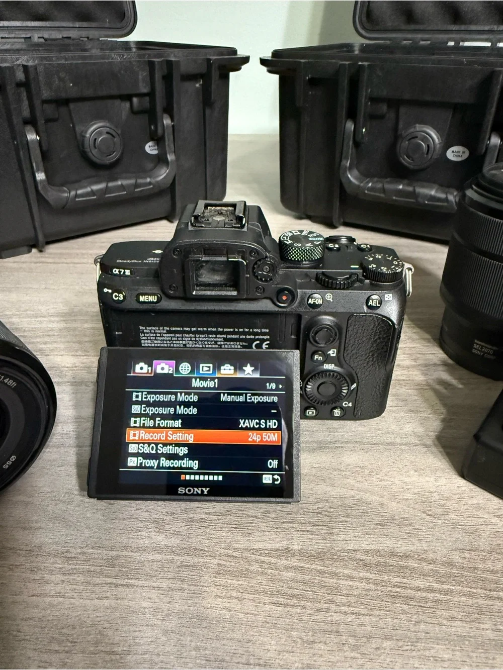 Sony A7 III Full Frame Camera Bundle | 4 Lenses + Cases + Batteries